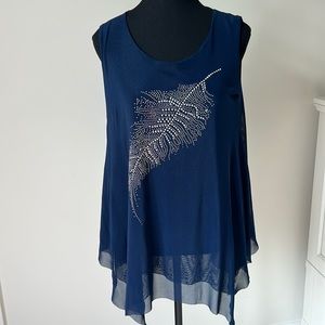 Sequinned Sleeveless Top